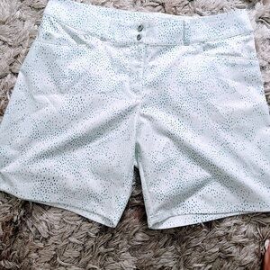 Adidas Women’s Golf Shorts. 7 inch. Like new never  worn size 10. Aqua & white